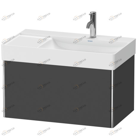 XS406204949 XSquare Тумбочка подвесная Графит матовый, декор Duravit