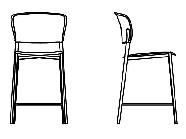 Высокий стул из полипропилена со спинкой Desalto ARCH-00114208 - Вид №4