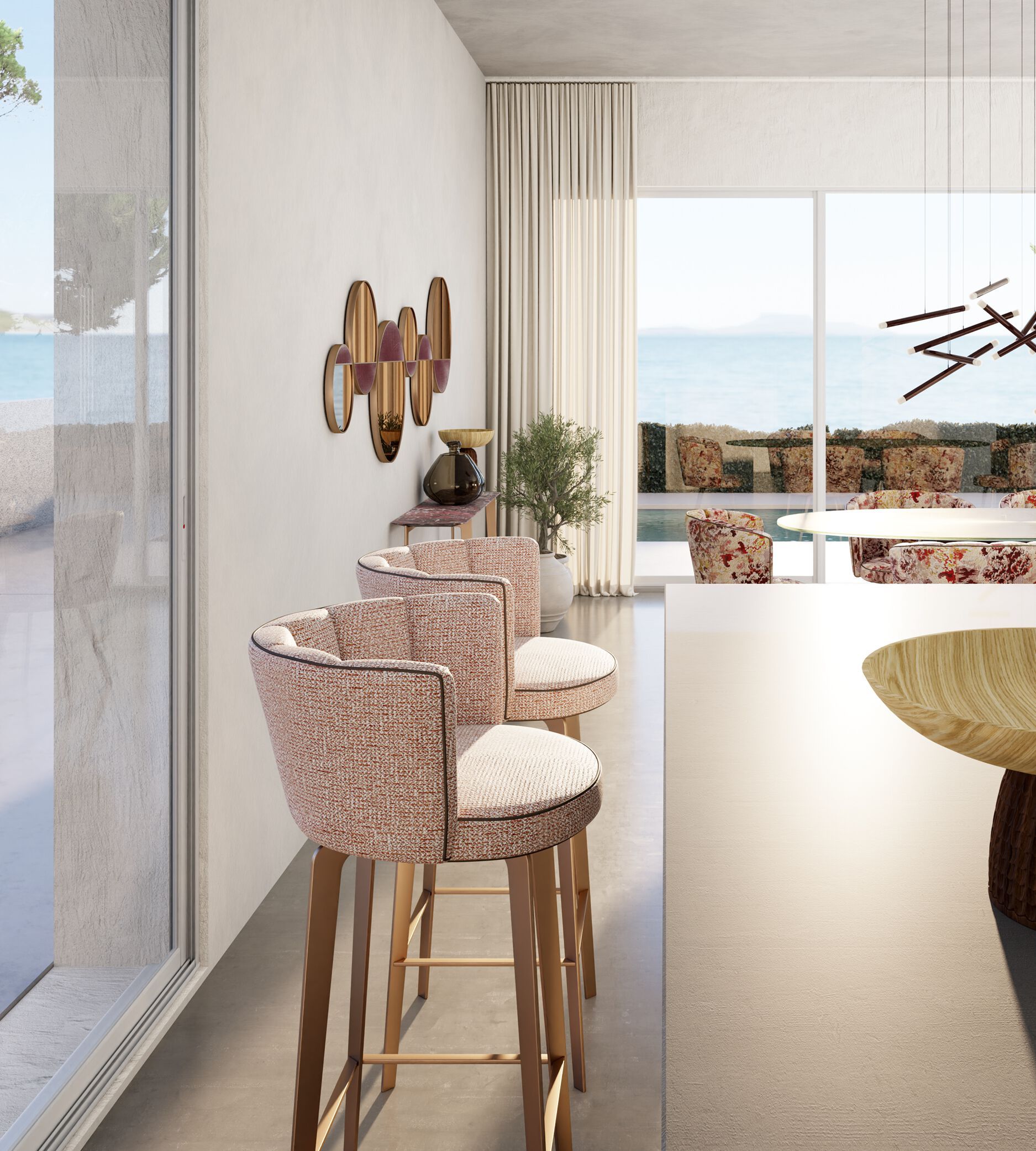 Высокий кожаный мягкий стул с подставкой для ног Borzalino Diva ARCH-00070119 - Вид №6