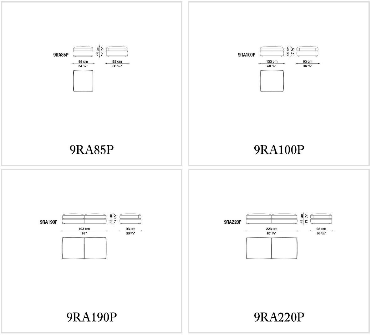 B&B Italia Прямоугольный кожаный пуф Richard sun-id-1443732 - Вид №1