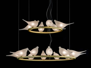 Подвесной светильник ручной работы из дутого стекла