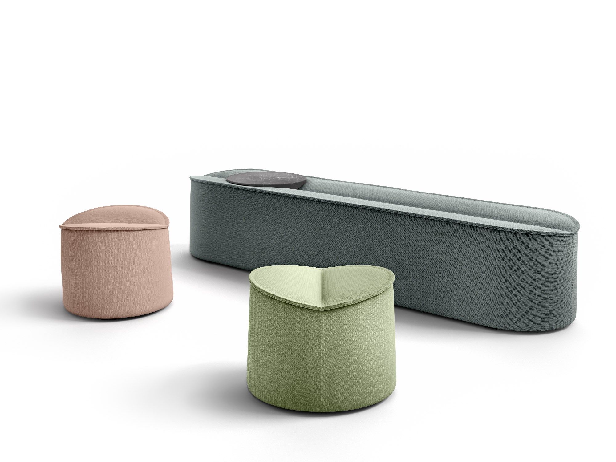 Мягкая скамейка из ткани COR Nenou ARCH-00137578 - Вид №2