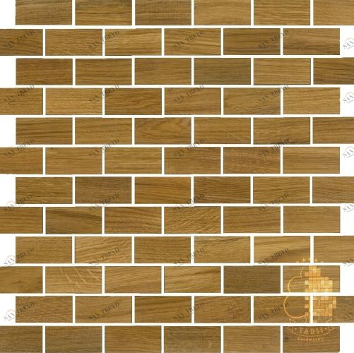 Мозаика и 3D панели из дерева Tarsi Кирпич 202 Дуб Селект (Гладкая) 331х331 мм 1401100010
