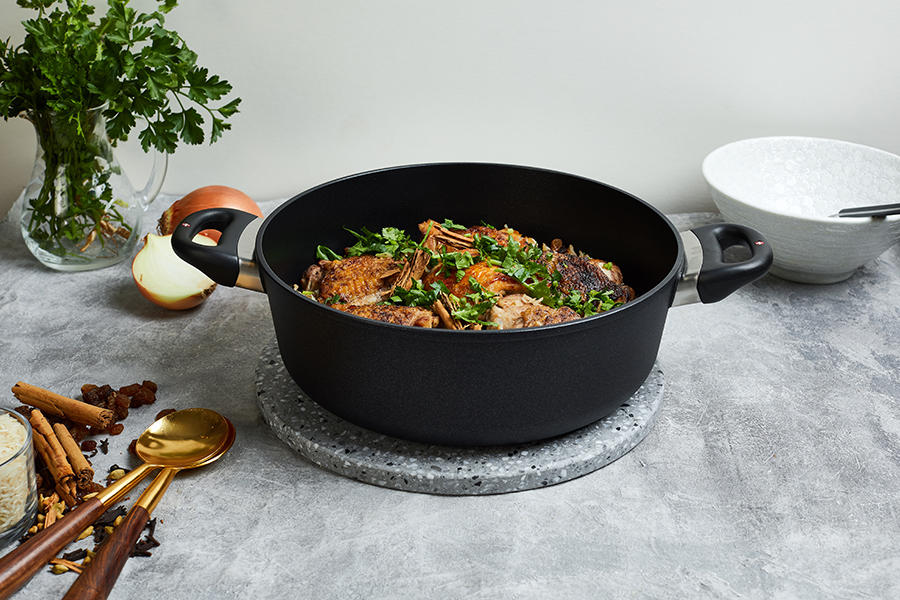 Сотейник индукционный Swiss Diamond со стеклянной крышкой, глубокий, две ручки, Ø28 см XD6928IC - Вид №1