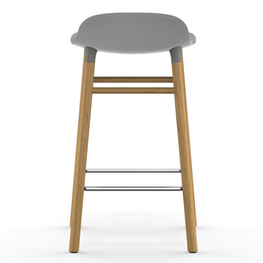 Барный стул Form с ножками из дуба 65 см, серый Normann Copenhagen 602781 - Вид №5