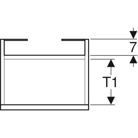 501.902.JK.1 Шкафчик для раковины Geberit Renova Plan, с одной дверью Geberit  - Вид №2