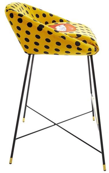 Seletti Высокий табурет из ткани со спинкой Seletti wears toiletpaper 16167 - Вид №6