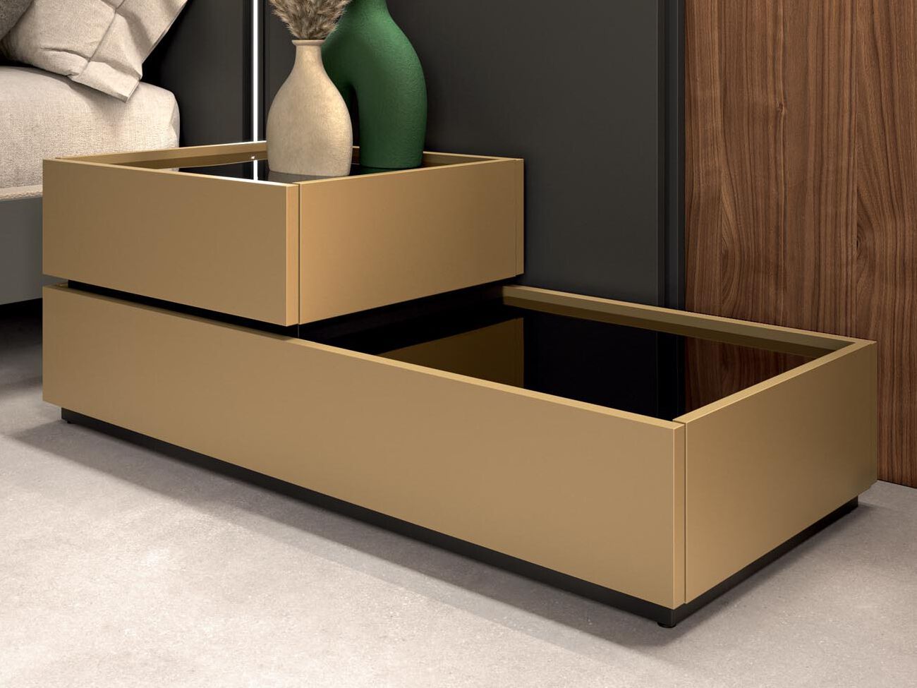 Прикроватная тумбочка с выдвижными ящиками Guzzini & Fontana Koko ARCH-00093995