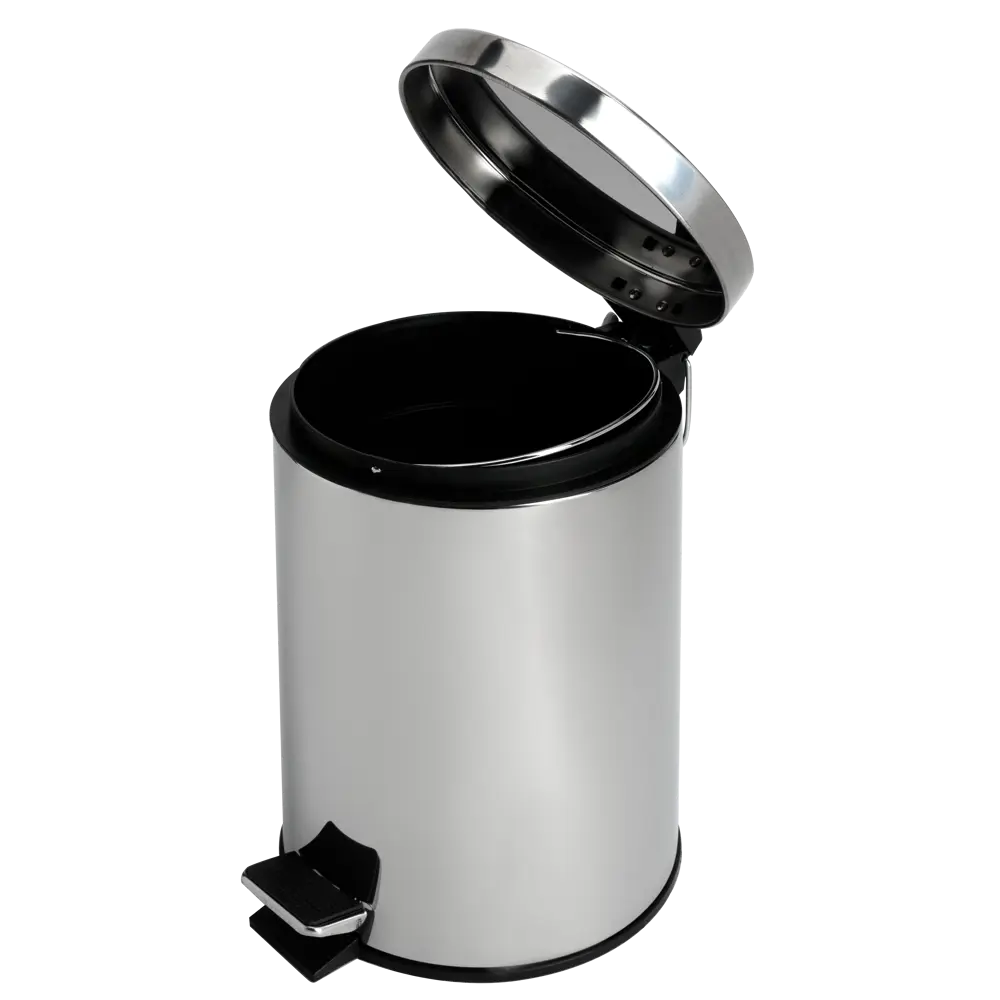 Контейнер для мусора BXG TCR- 5L, 5 л, сталь, цвет глянцевый хром STLM-2184263 - Вид №1