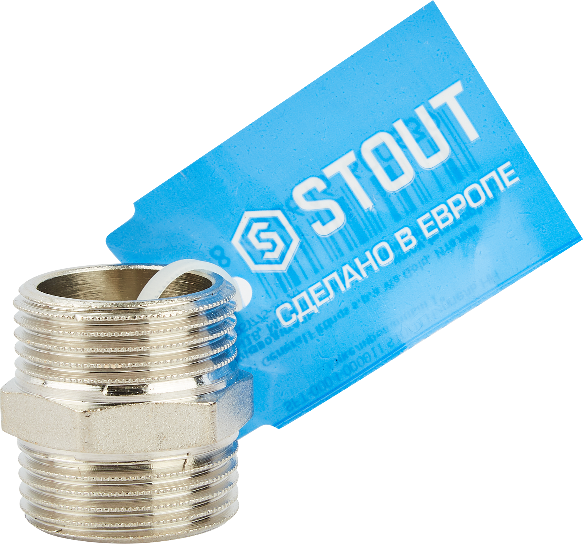 Ниппель STOUT 1" для водопроводных систем из никелированной латуни 82238808 STLM-0022616 - Вид №2