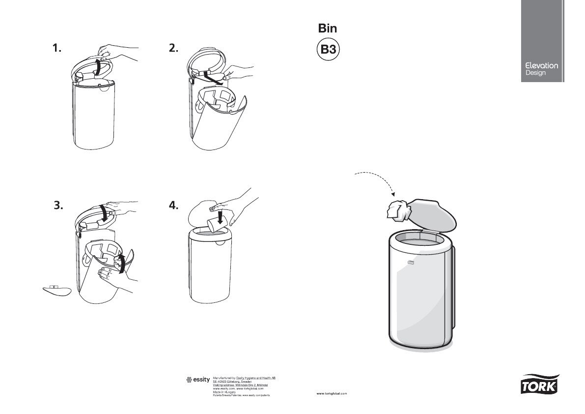56400038 Мусорное ведро 5 л Tork  - Вид №4
