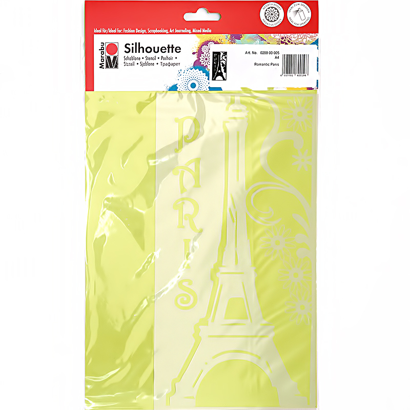 28800005 Трафарет-силуэт А4 Париж Marabu 