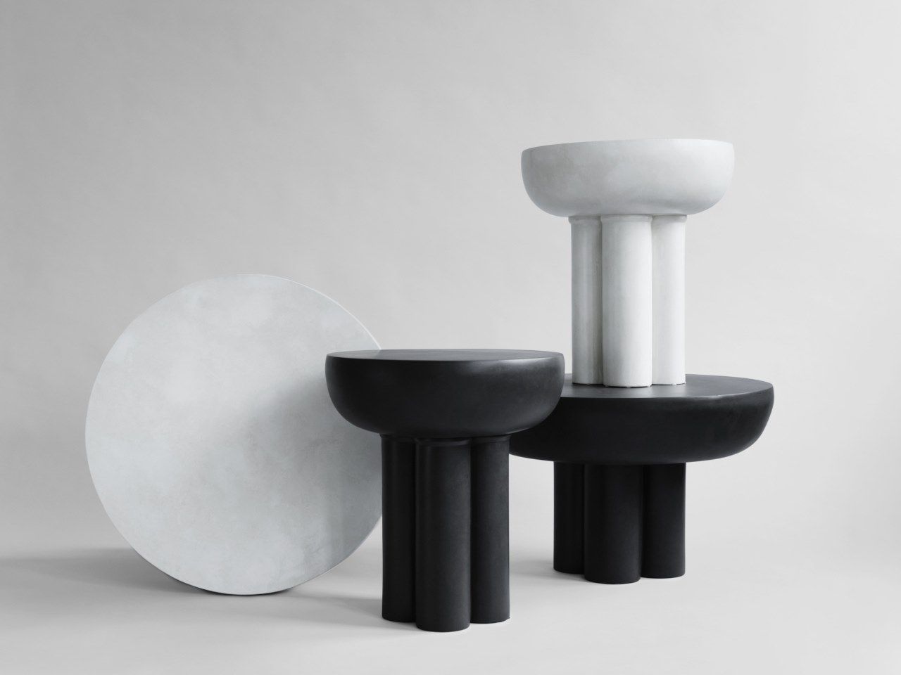 Круглый журнальный столик из волокнистого бетона 101 Copenhagen Crown ARCH-00009162 - Вид №3