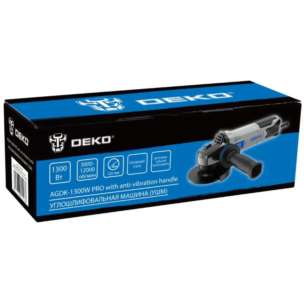 Углошлифовальная машина DEKO AGDK-1300W PRO с антивибрационной системой 89403028 STLM-1485797 - Вид №5