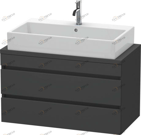 DS530804949 Тумбочка для компактной консоли DuraStyle #DS5308 900 x 478 мм Графит матовый, декор Duravit