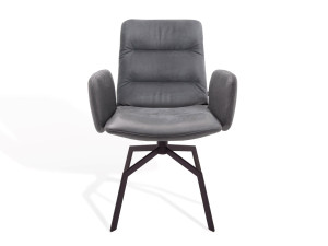 Мягкое вращающееся кресло с подлокотниками