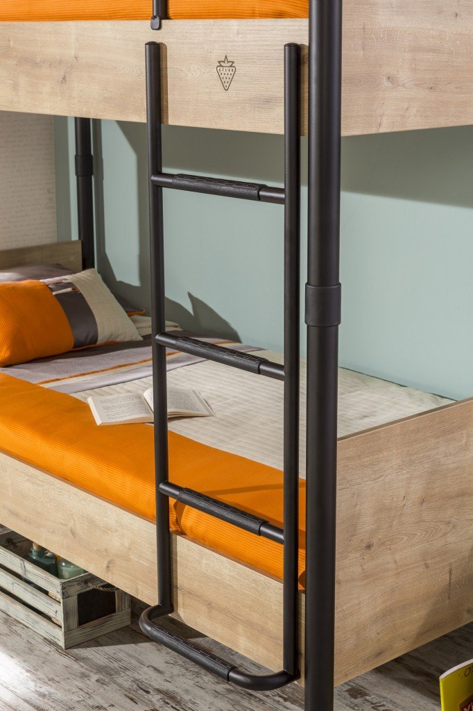 Детская двухъярусная кровать 90х200 см орех Mocha CILEK MOCHA 00-3832155 Черный;бежевый Santreyd  - Вид №3