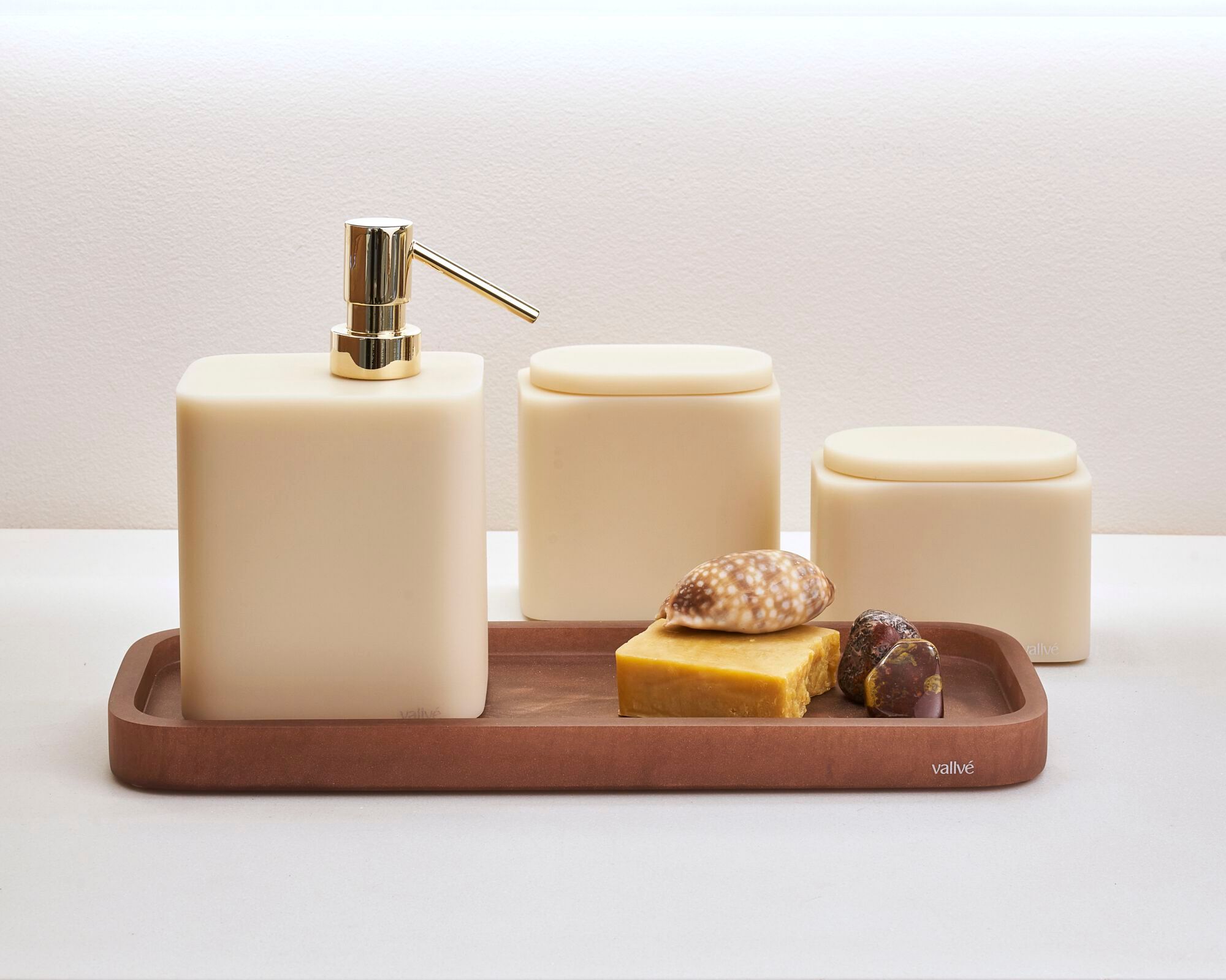 Держатель для хлопковых палочек из смолы с крышкой Vallvé набор ARCH-00033916 - Вид №7