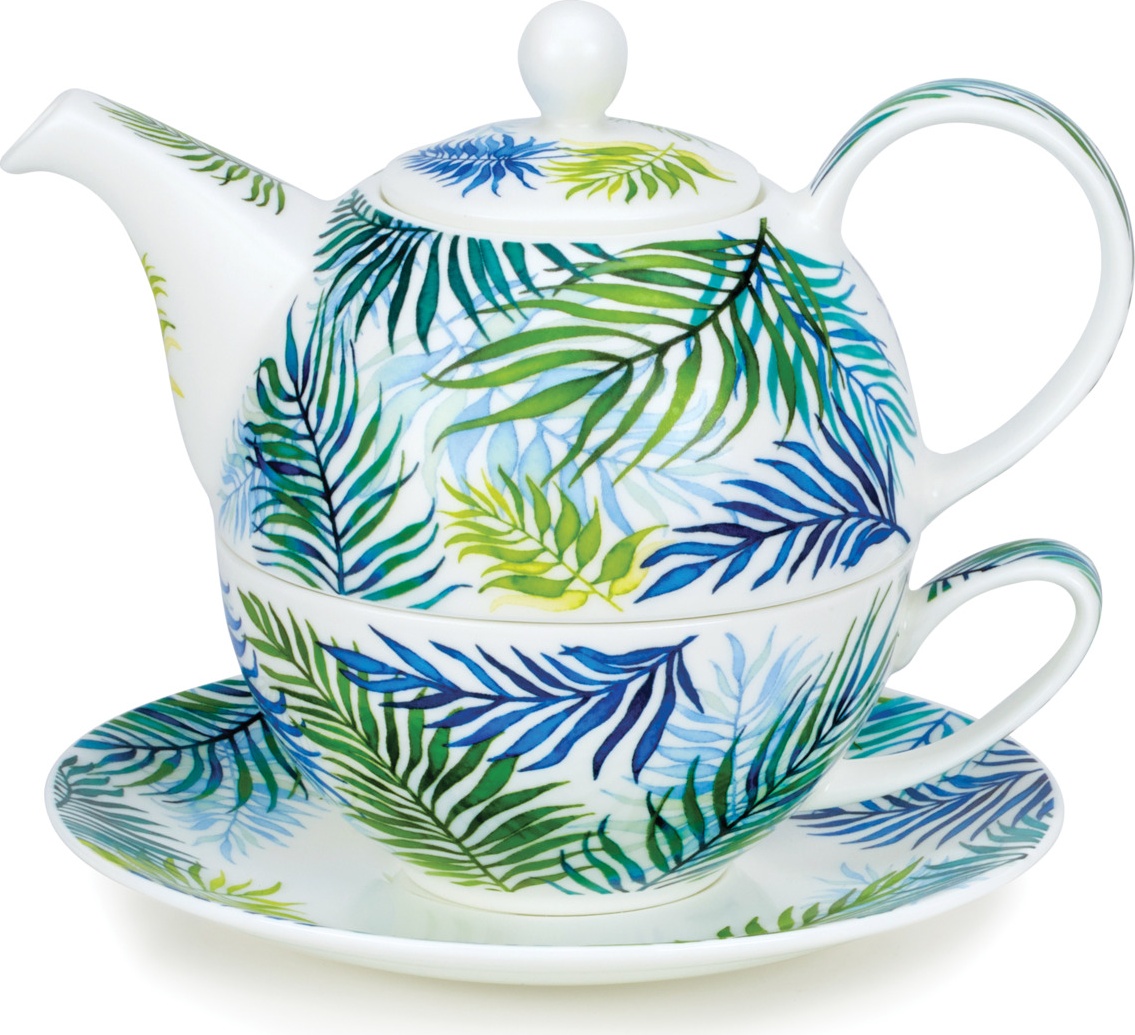 10637744 Dunoon Набор чайный Dunoon "Пальмовая ветвь" 500мл Фарфор костяной 