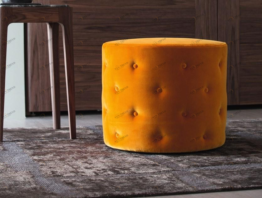 Porada Тафтинговый пуф из ткани Iron sun-id-1347068