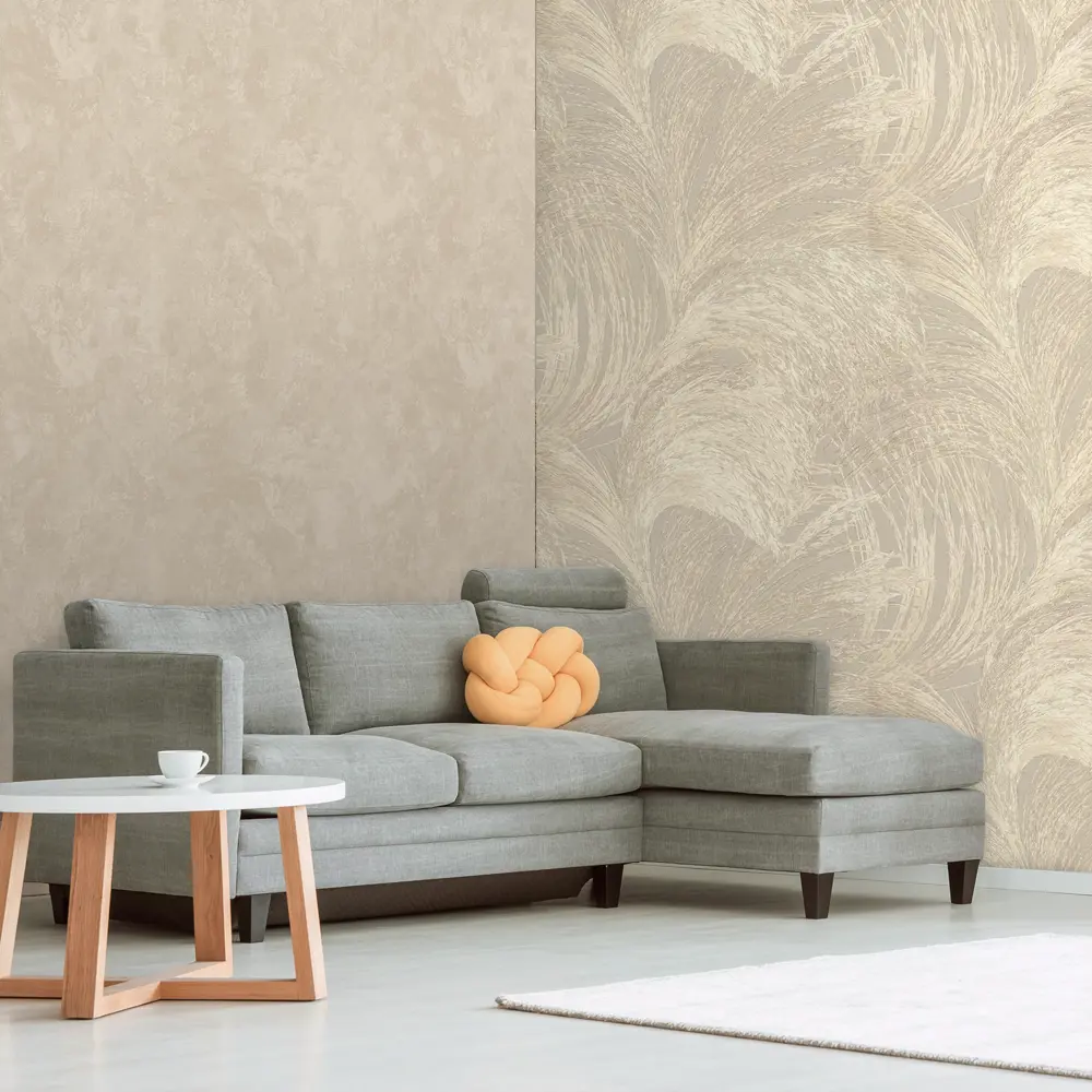 EURO DECOR Freya - флизелиновые обои бежевого оттенка для элегантного интерьера 86549348 STLM-0829076 - Вид №3