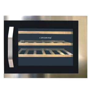 1148002 Встраиваемый винный шкаф Cavanova CV024-KT серебристый, черный