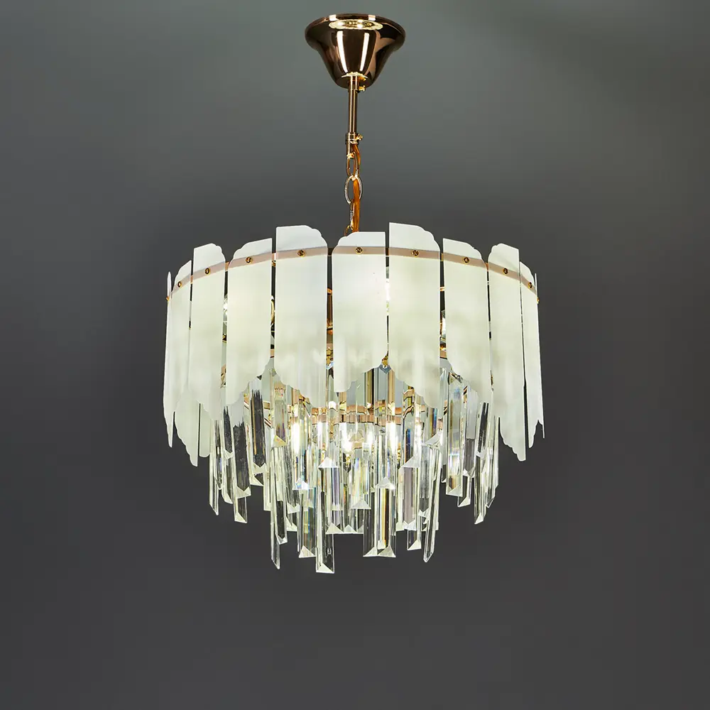 Люстра De City Бриз 5 с хрустальными пластинами для современного интерьера 89379429 STLM-1433214 - Вид №1