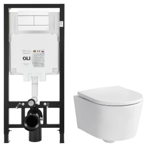 Комплект инсталляции Oli 80 Eco с безободковым унитазом Sensea Neo