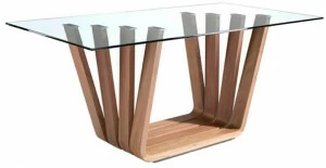 Angel Cerdá Прямоугольный стол для гостиной из дерева и стекла Nature life 1068