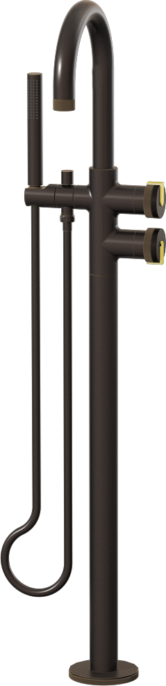 E-11554-R1OB-L1PB-OB Смеситель напольный отдельностоящий (внешняя часть) GRAFF MOD+