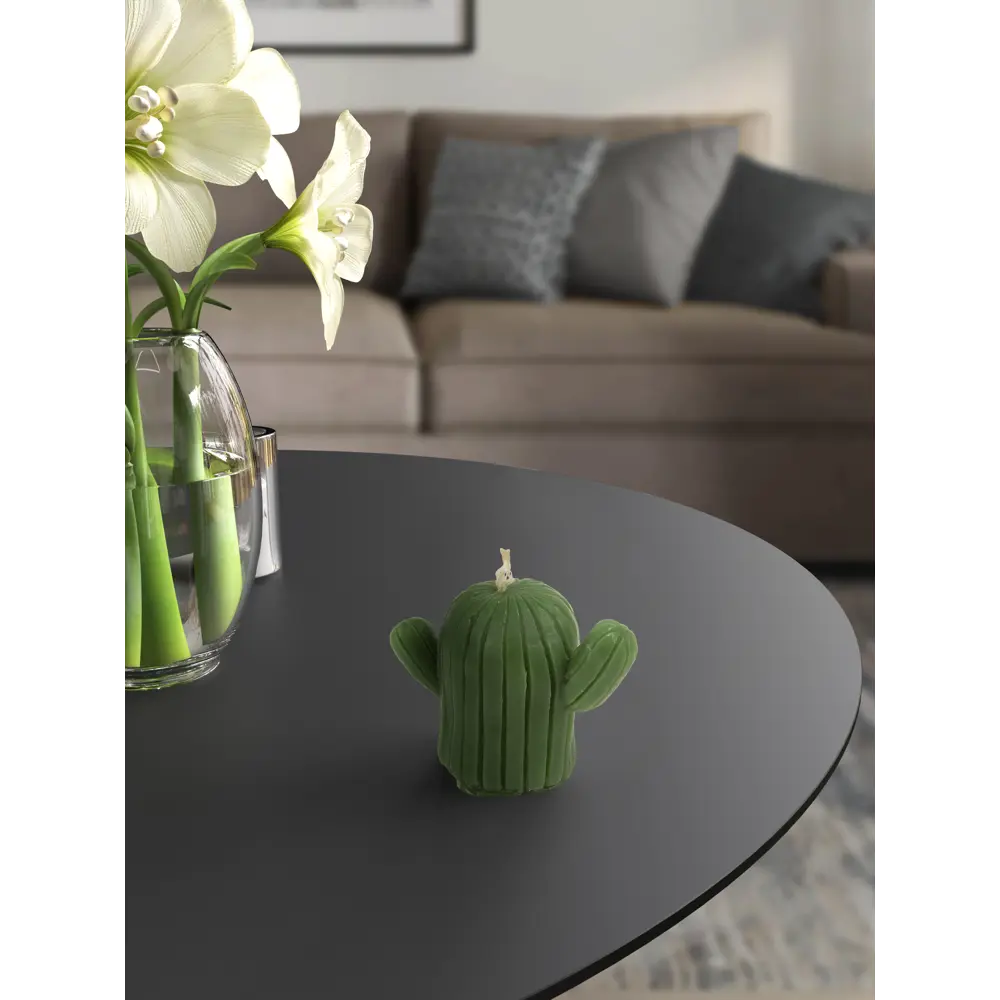 Свеча декоративная Кактус большой зеленая 6.6 см Santreyd STLM-2081522 - Вид №2