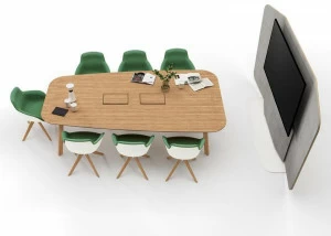 Sinetica Стол для переговоров из дерева с системой управления кабелями Stay