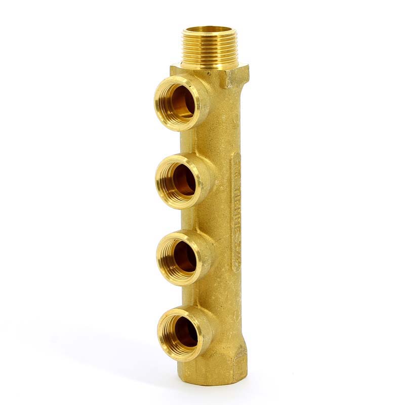 Коллектор НВ 3/4" TIEMME 4 выхода 1/2"В 36мм 1910038