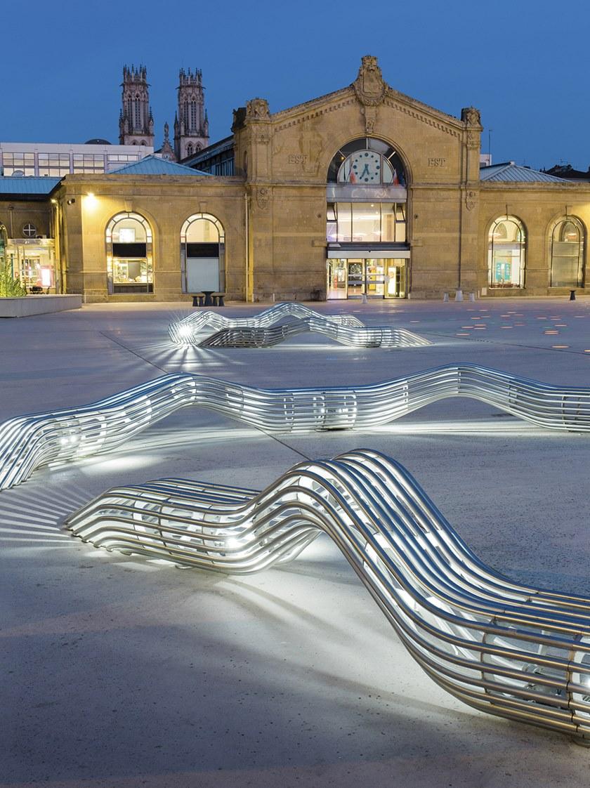 CYRIA Скамья со встроенным освещением без спинки Bw# sun-id-1488706 - Вид №5