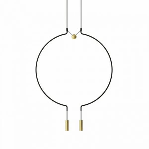 Светильник подвесной 91х84,5 см черный с золотом Liaison M2 SPLIAIM2NEOOLED AXO LIGHT ДИЗАЙНЕРСКИЕ 00-3882252 Золото;прозрачный