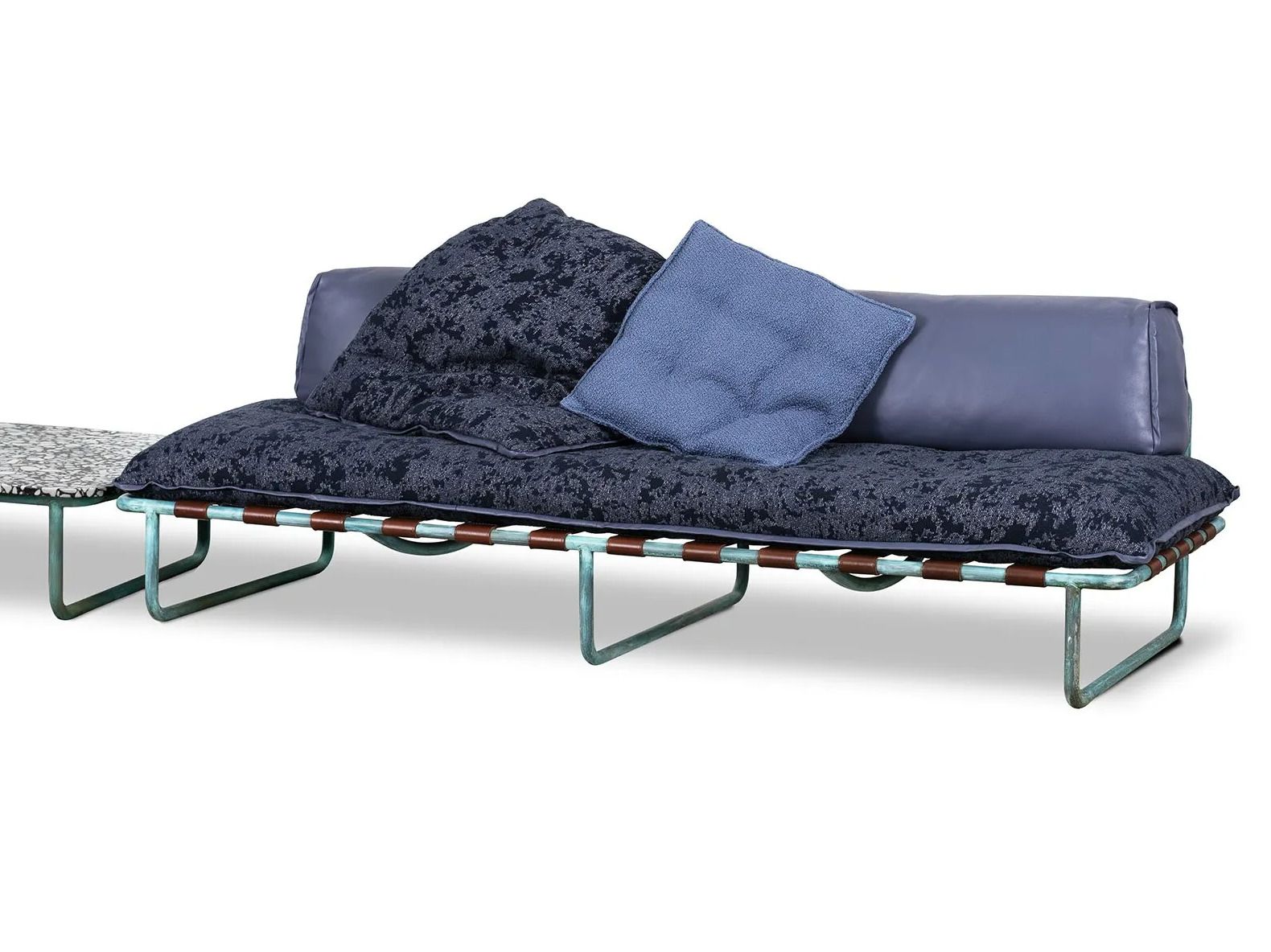 Травленный медный линейный мягкий садовый диван Baxter Аризона ARCH-00042819 - Вид №1