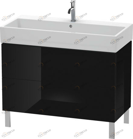 LC677804040 L-Cube Тумбочка напольная Черный глянцевый лак Duravit