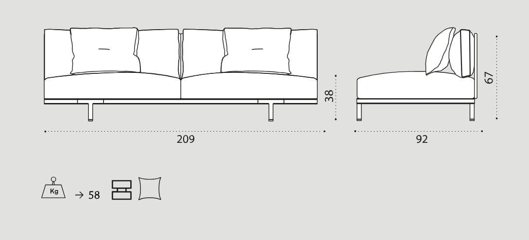 Ткань сад диван Ethimo залив ARCH-00117159 - Вид №5