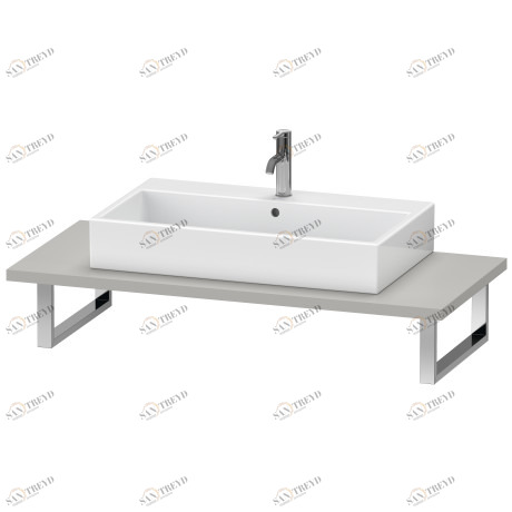 BR104C00707 Консоль для накладной и встраиваемой сверху раковины компакт, Толщина консоли 30 мм Brioso #BR104C 480 мм Бетонно-серый матовый декор Duravit