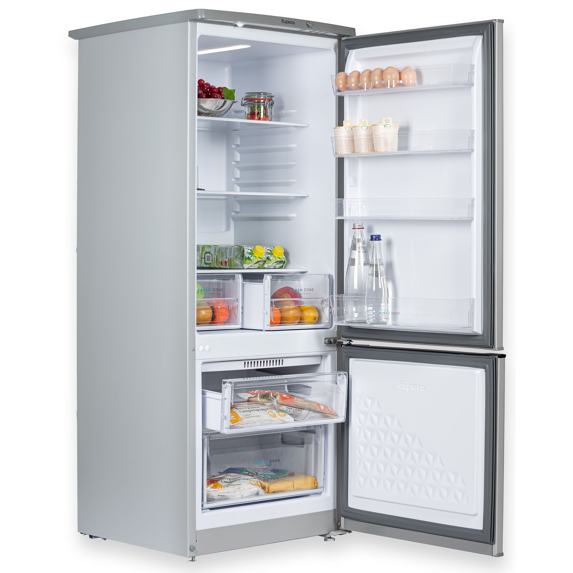 9248623 Холодильник с морозильником   Бирюса M551 серебристый STDN-0031703 - Вид №5