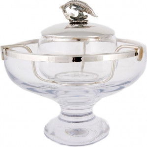 64970 Robbe&Berking Чаша для икры (с осетром) Robbe&Berking 17см (серебро 925) Серебро 925