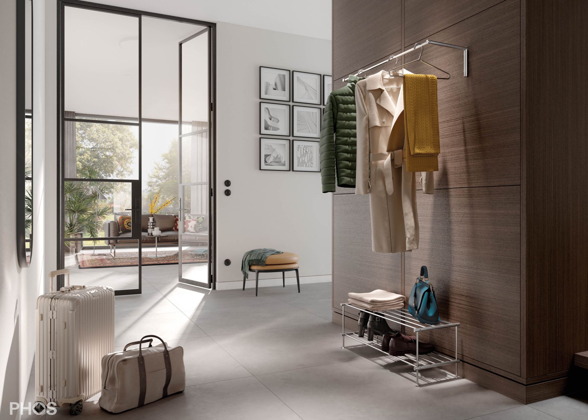 G13-1000 Настенный шкаф g13 с платяной штангой - ширина 100 см PHOS  - Вид №2