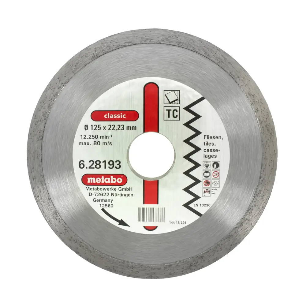 Диск алмазный по бетону Metabo 125х22.23 мм STLM-2038817