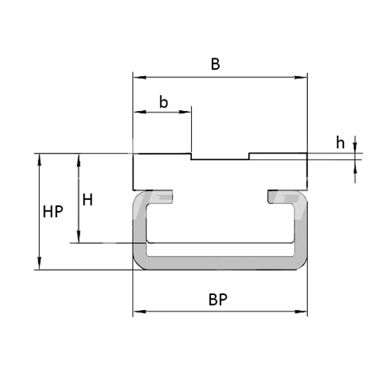 IS4385 Направляющая для цепи 08B-2 тип 2TC H=15 L=2000 ISKRA  - Вид №2