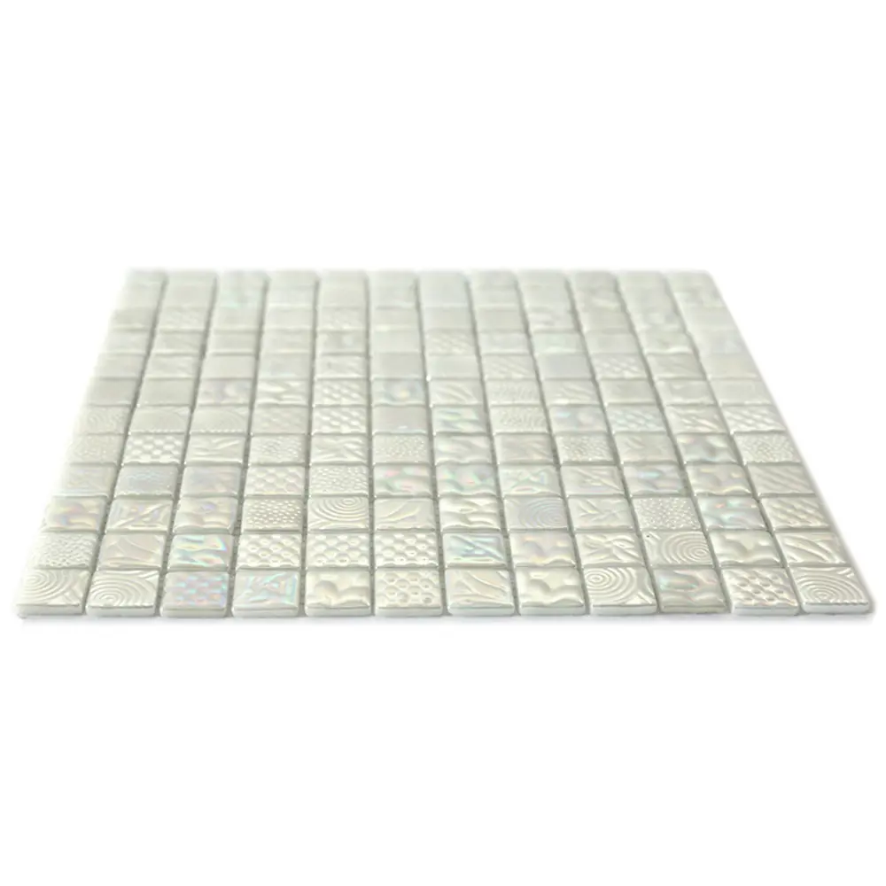 Мозаика стеклянная Natural STP-WH005-L 31.5x31.5 см цвет белый перламутровый Santreyd Steppa STLM-2151432 - Вид №4
