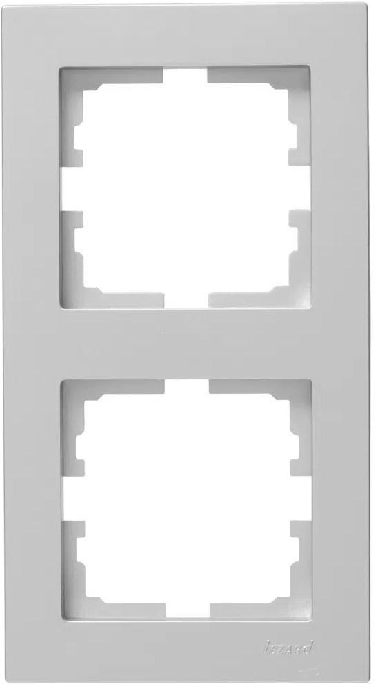 VESNA Рамка 2-ая вертикальная без вст серебро