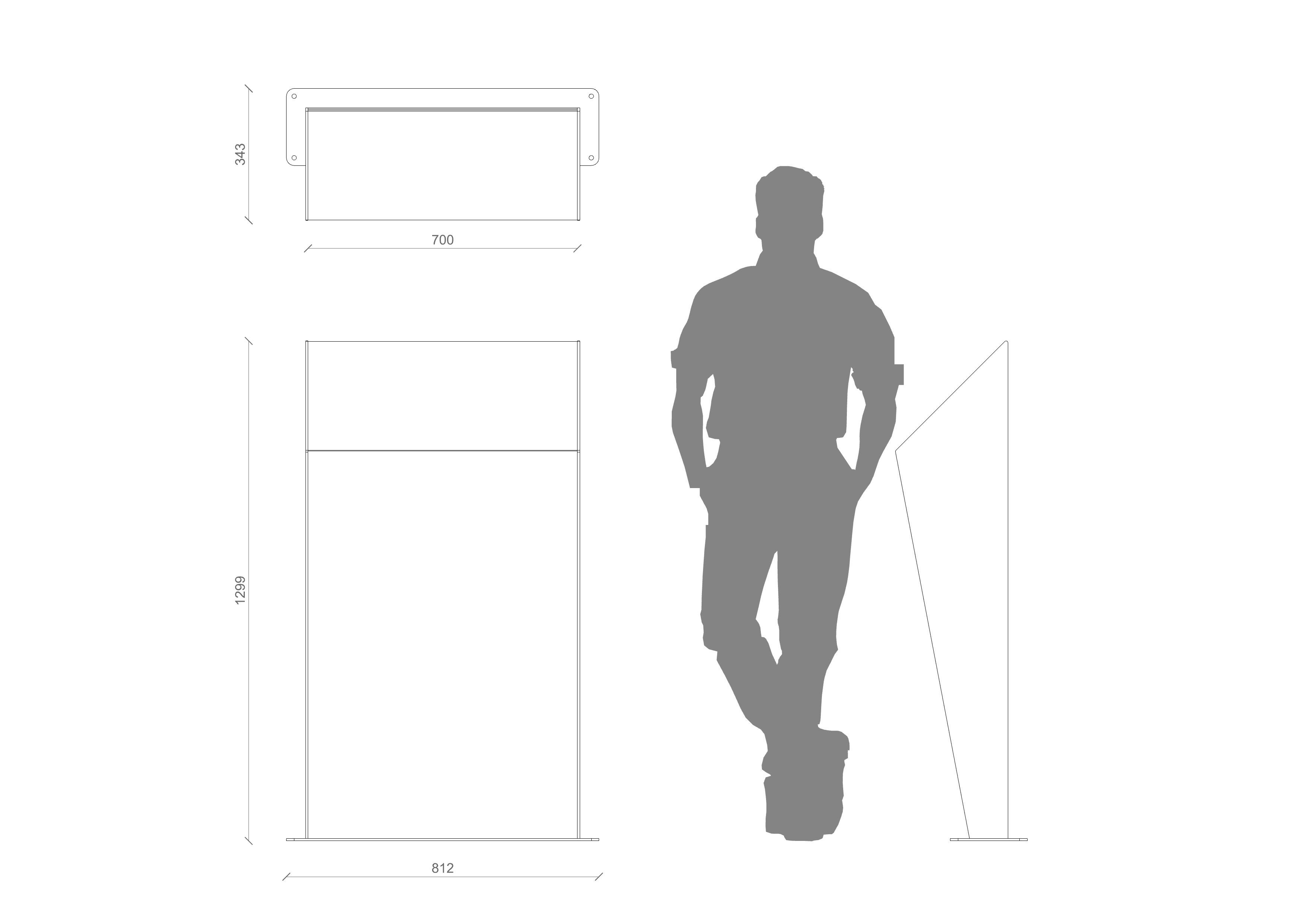 Оцинкованная сталь общественное пространство пюпитр Lazzari Sharp ARCH-00063768 - Вид №4