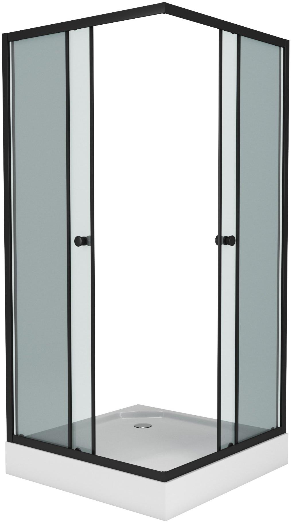 Душ. уголок NG- 009-14QT  (900х900х1950) низкий поддон(13см) стекло ТОНИРОВАННОЕ, 2 места Niagara ECO 0091432QT - Вид №1