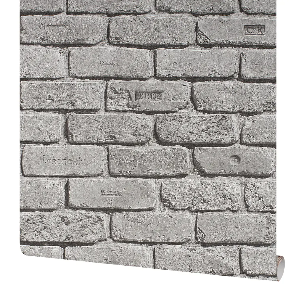 Santreyd Обои бумажные Кирпичи серые с мраморным рельефом 83596168 STLM-1419828