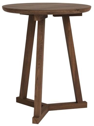 Ethnicraft Круглый журнальный столик из орехового дерева Walnut tripod 44212 - Вид №1